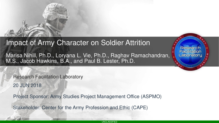 impact of army character on soldier attrition