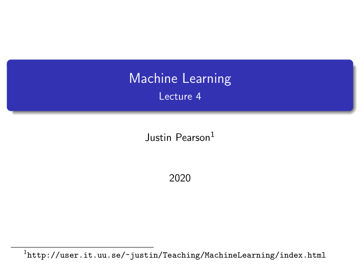 machine learning