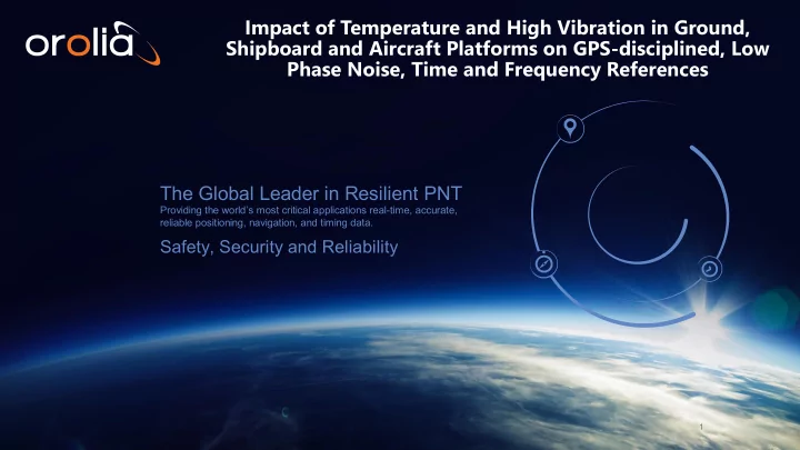 impact of temperature and high vibration in ground