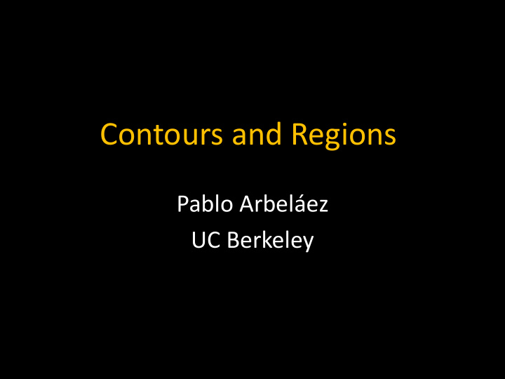 contours and regions