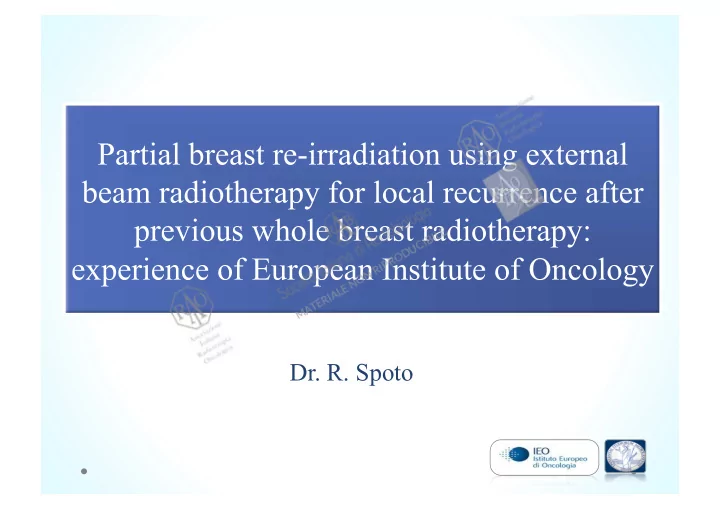 dr r spoto 2016