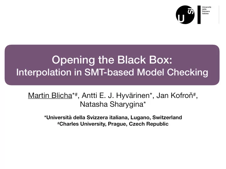 opening the black box