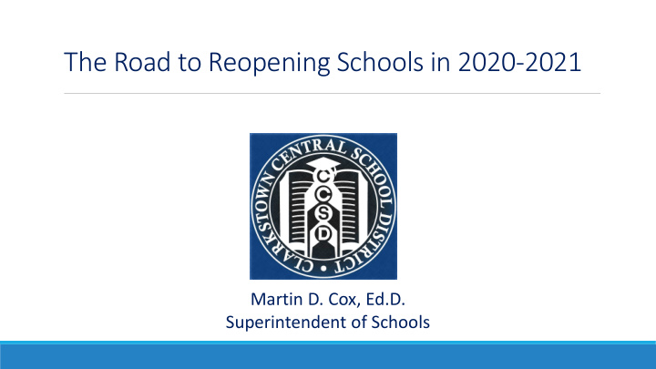 the road to reopening schools in 2020 2021