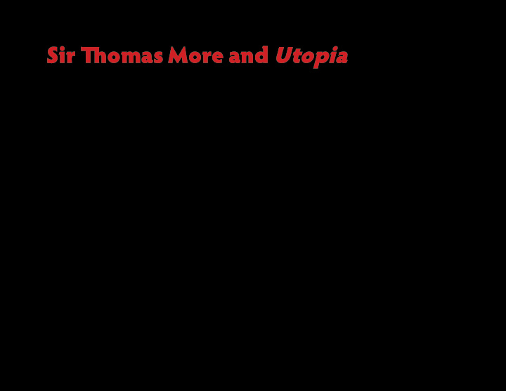 sir tiomas more and utopia