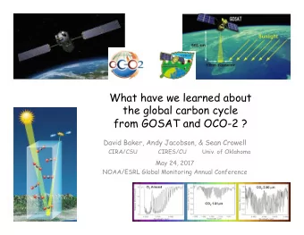 What have we learned about  the global carbon cycle  from GOSAT and OCO-2 ?  David Baker, Andy