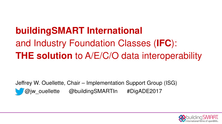 buildingsmart international and industry foundation