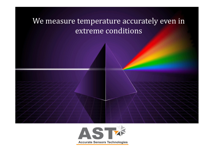we measure temperature accurately even in extreme