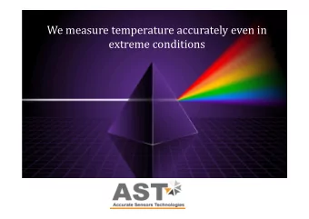 We measure temperature accurately even in  extreme conditions  APPLICATION INDUSTRY  Steel