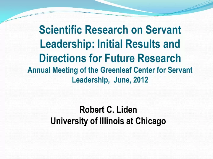 directions for future research