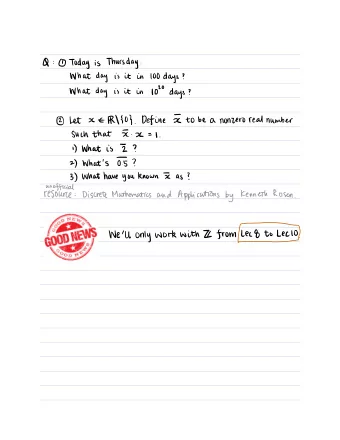 2 What's OT 3 What have you known 2 as remsoothfied Discrete Mathematics and Applications by