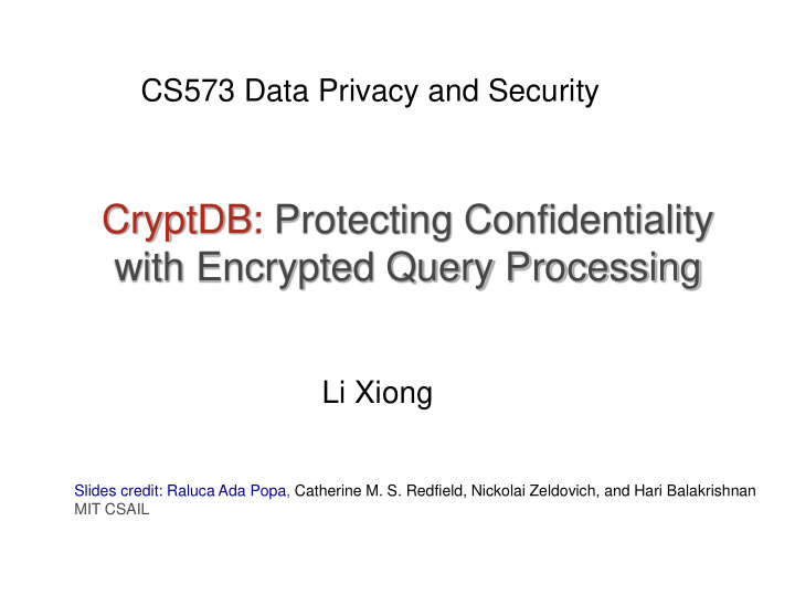cryptdb protecting confidentiality