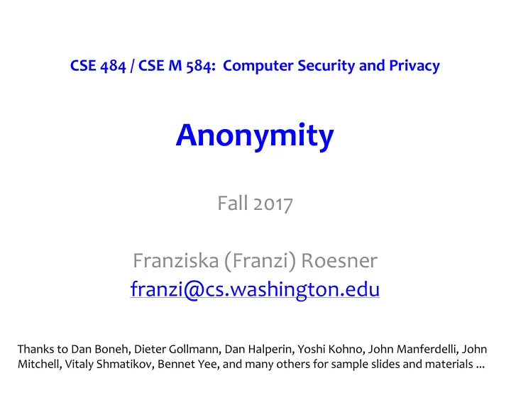 anonymity
