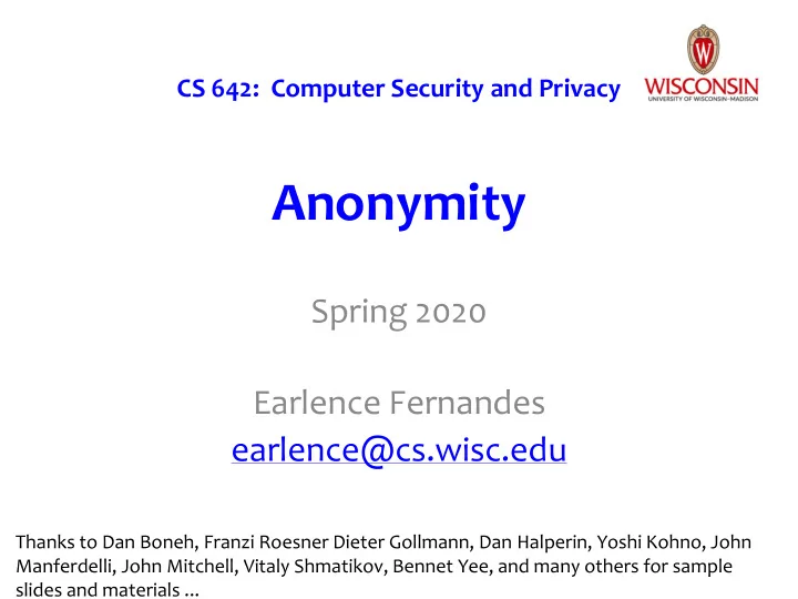 anonymity