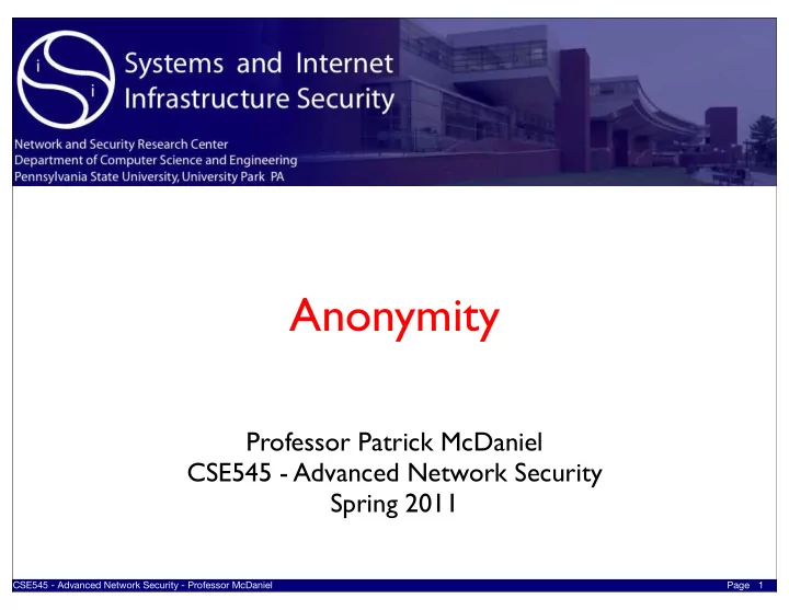 anonymity