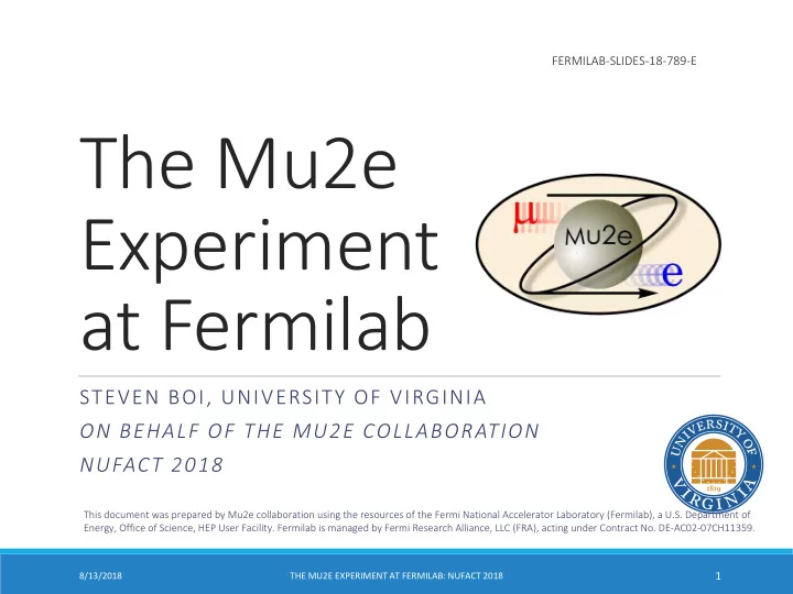 the mu2e