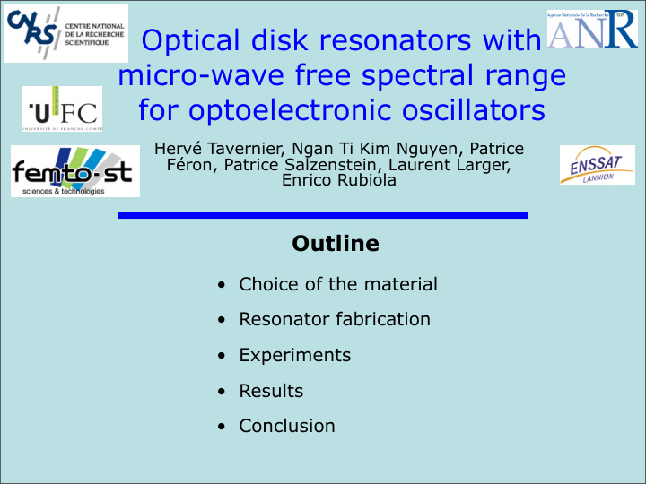 optical disk resonators with micro wave free spectral