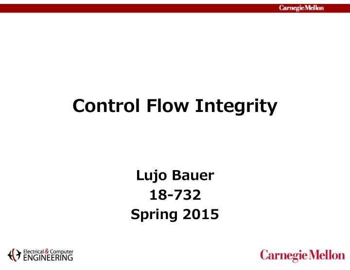 control flow integrity