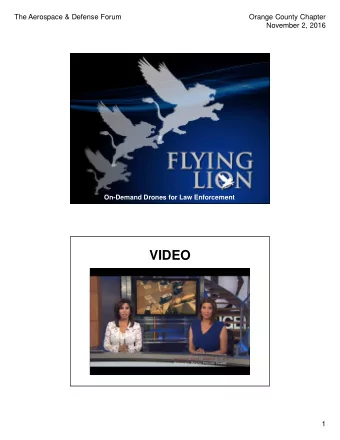 VIDEO  1  The Aerospace &amp; Defense Forum  Orange County Chapter  November 2, 2016  rapidly