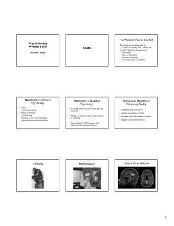 1  Constructing Me  Sense Contact  Perception   Coming together of   Identity is a