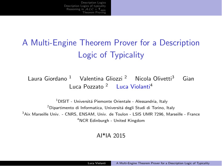 a multi engine theorem prover for a description logic of