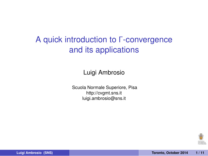 a quick introduction to convergence and its applications
