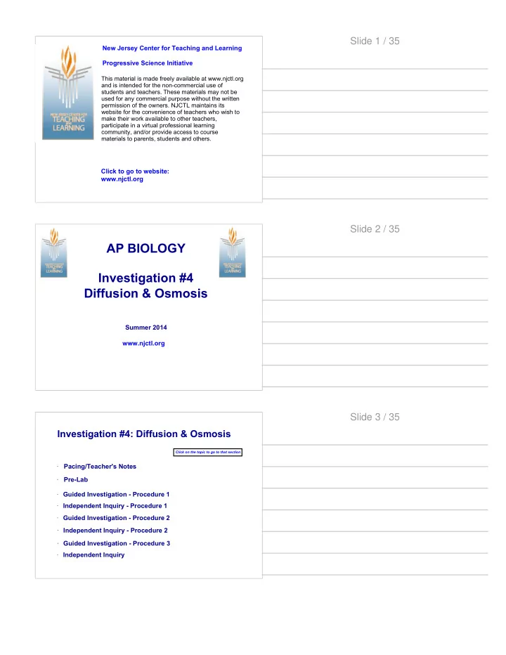 ap biology investigation 4 diffusion osmosis