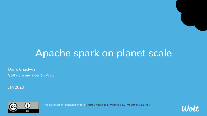 apache spark on planet scale