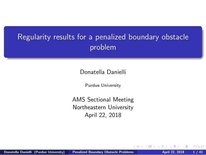 regularity results for a penalized boundary obstacle