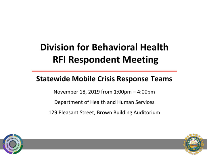 division for behavioral health