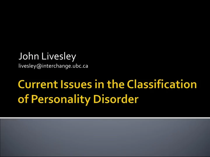john livesley