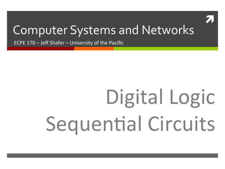 digital logic sequenaal circuits