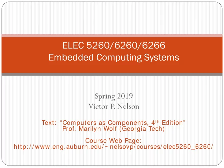 elec 5260 6260 6266 embedded computing systems