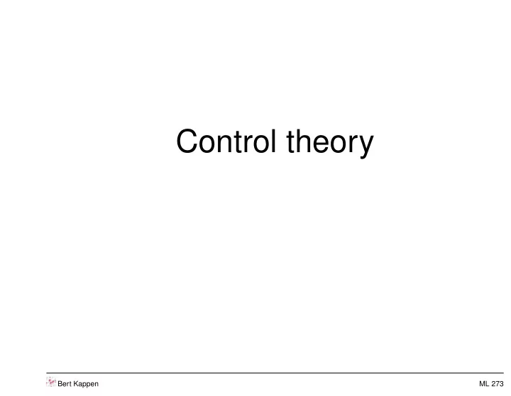 control theory
