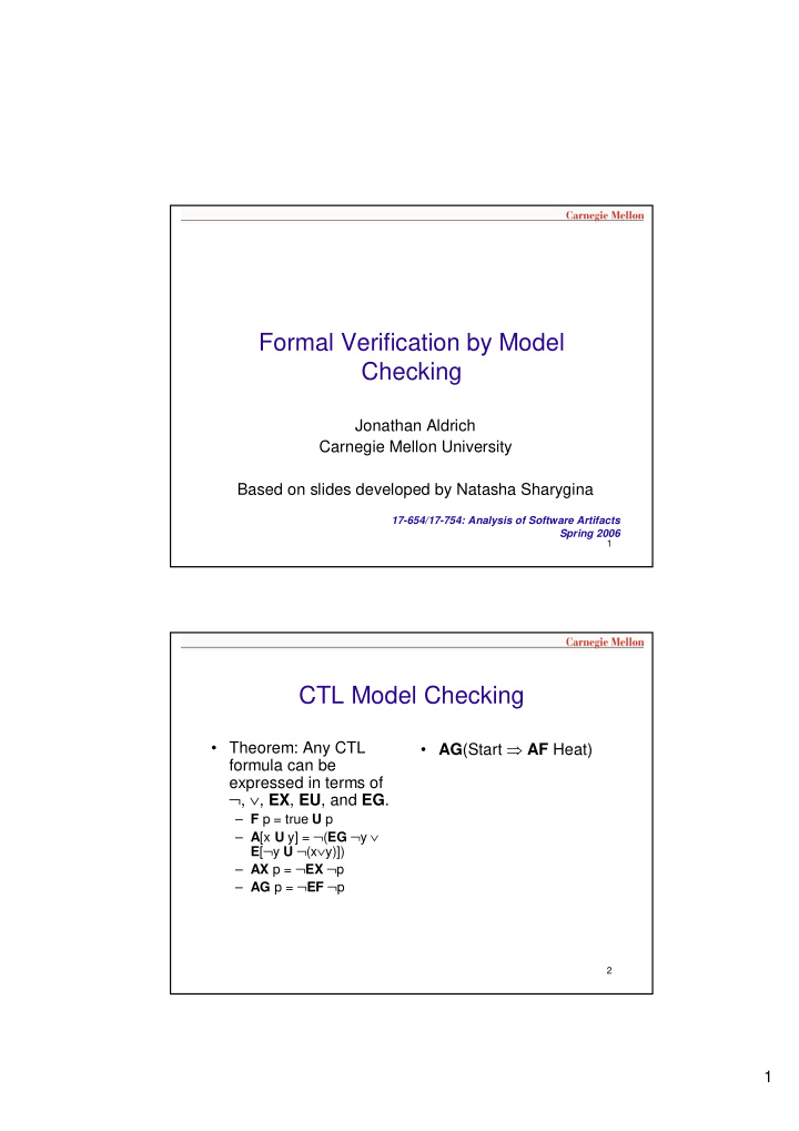 formal verification by model checking