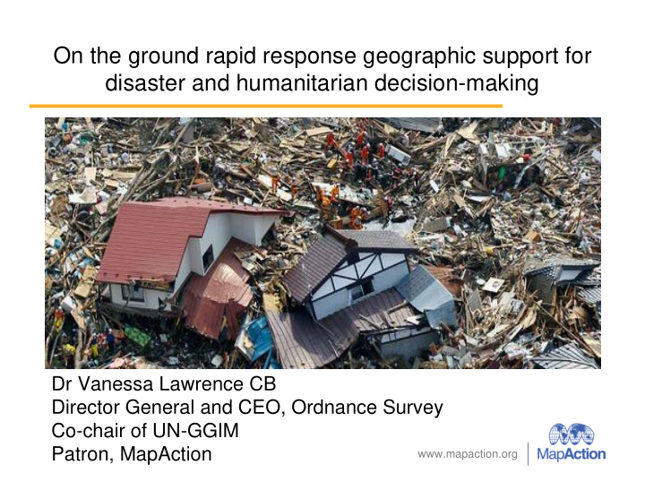 on the ground rapid response geographic support for