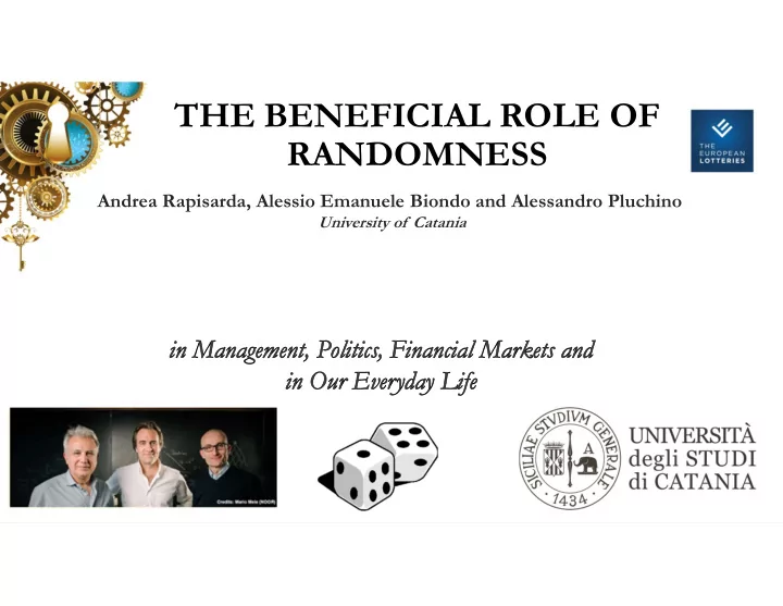 the beneficial role of randomness