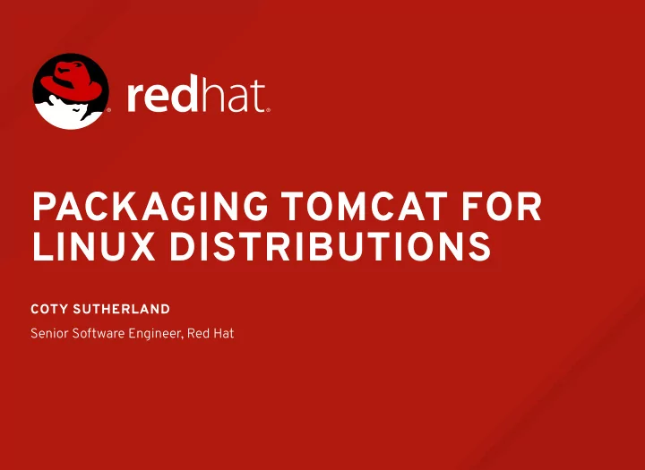 packaging tomcat for linux distributions