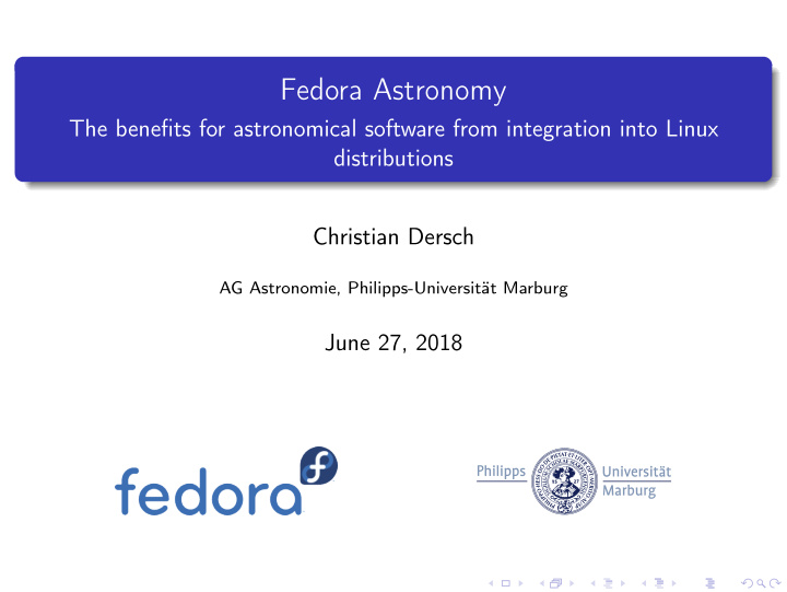 fedora astronomy