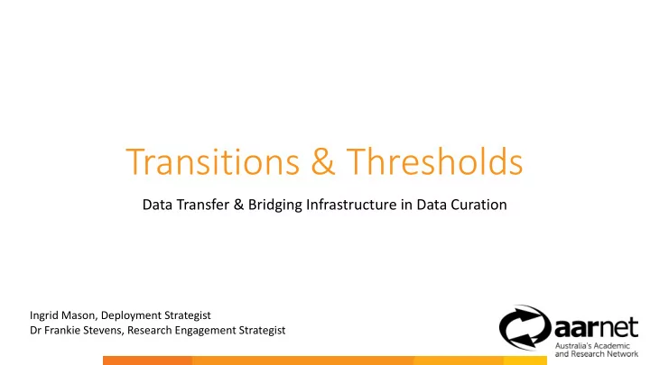 transitions thresholds
