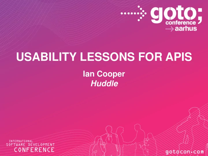 usability lessons for apis