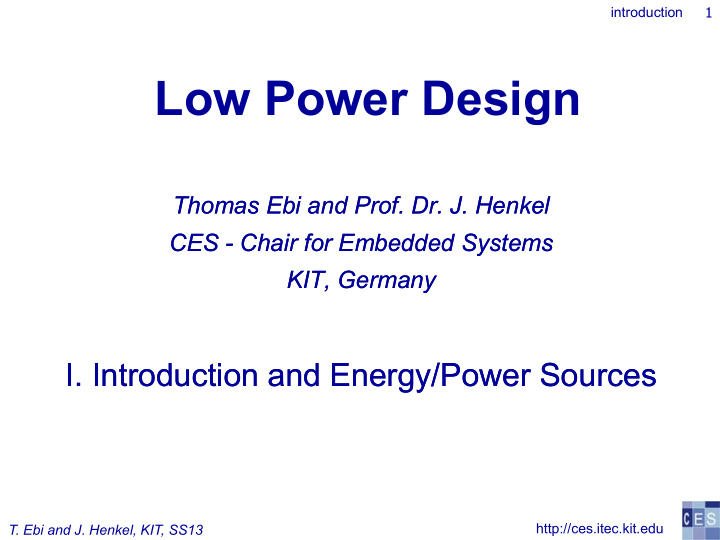 low power design