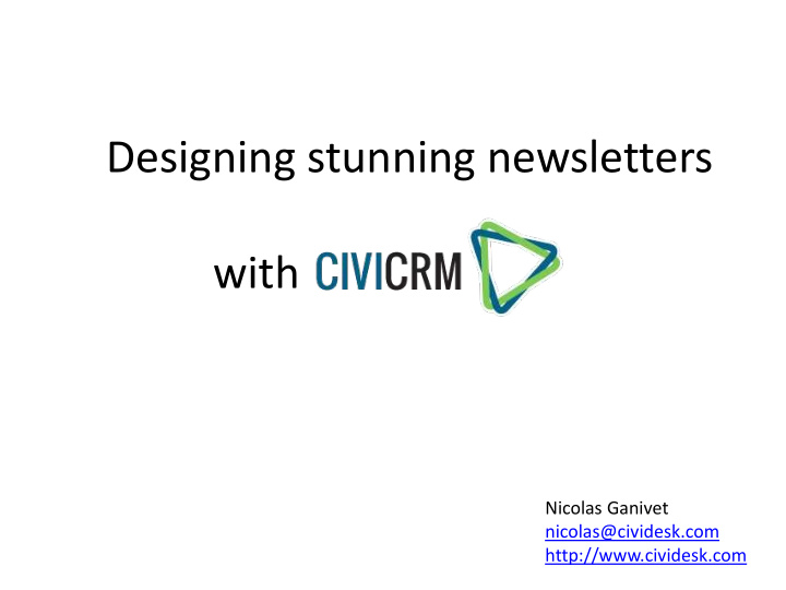 designing stunning newsletters