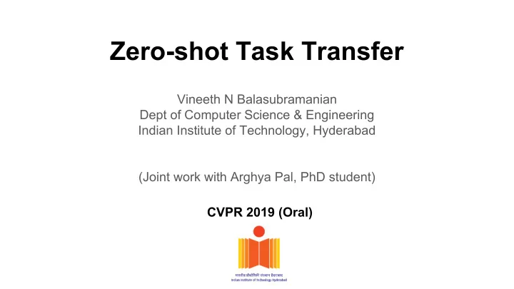 zero shot task transfer