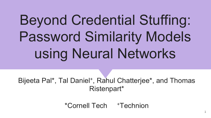beyond credential stuffing password similarity models
