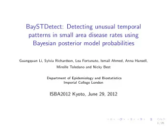 BaySTDetect: Detecting unusual temporal  patterns in small area disease rates using  Bayesian
