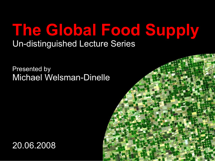 the global food supply