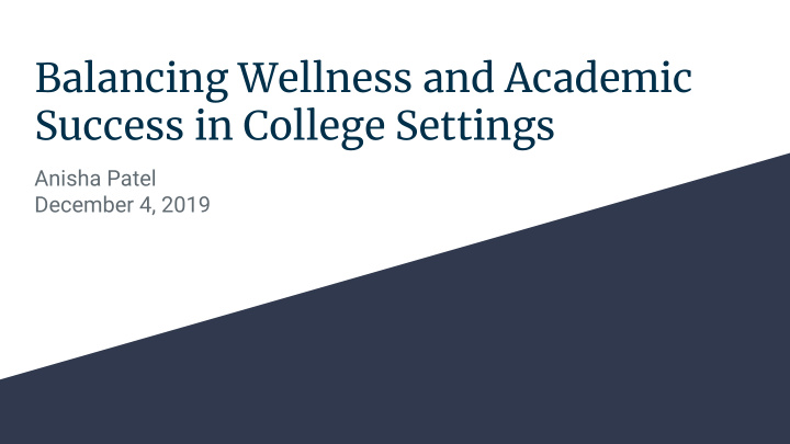 balancing wellness and academic success in college
