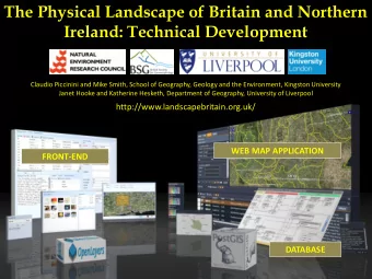 Ireland: Technical Development  Claudio Piccinini and Mike Smith, School of Geography, Geology and