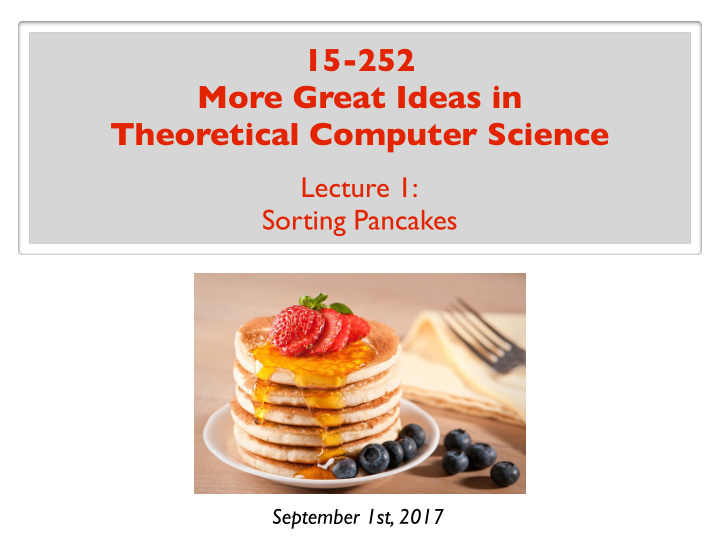 15 252 more great ideas in theoretical computer science