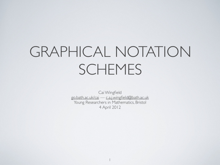 graphical notation schemes